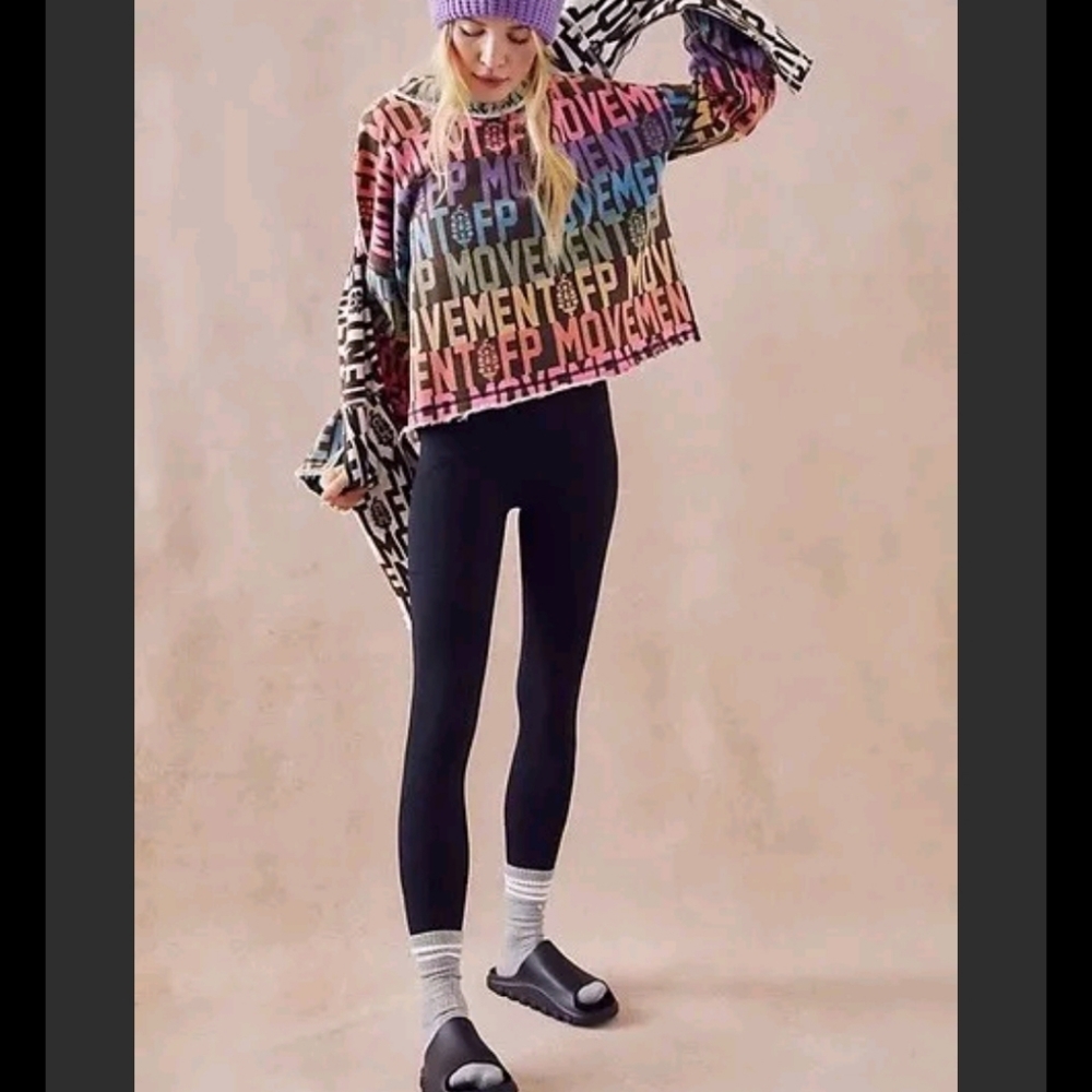 Free people movement wild side logo shirt
